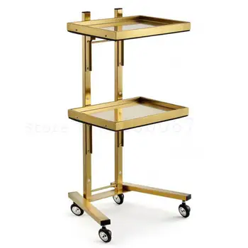 

New stainless steel beauty salon cart haircut haircut folding tool cart hair salon special hot dyeing car
