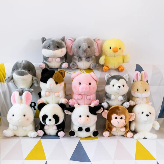 Peluches coussins animaux kawaii éléphant chat hamster panda girafe  –  kidyhome