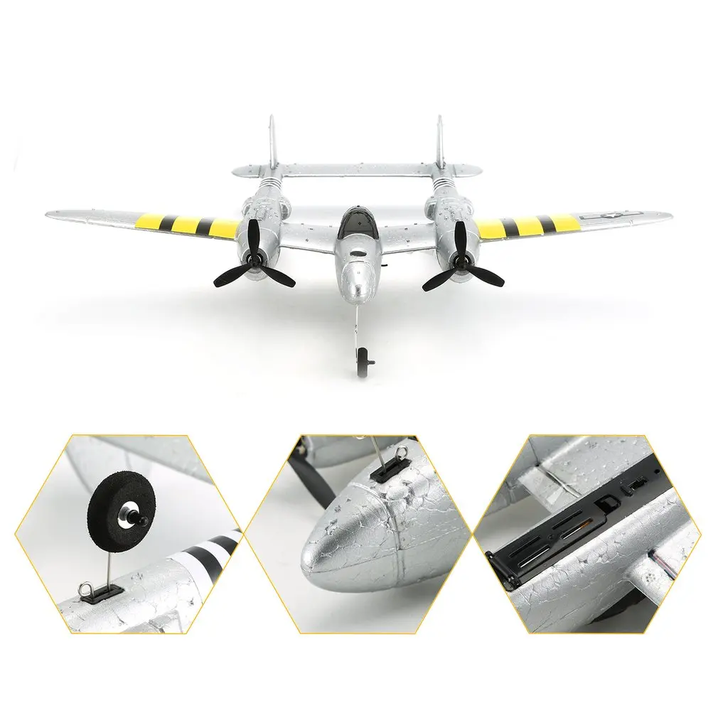 FX-816 Второй мировой войны ВВС р38 RC самолет 2,4 GHz 2CH RC самолет с фиксированным крылом на открытом воздухе летный Дрон для детских игрушек