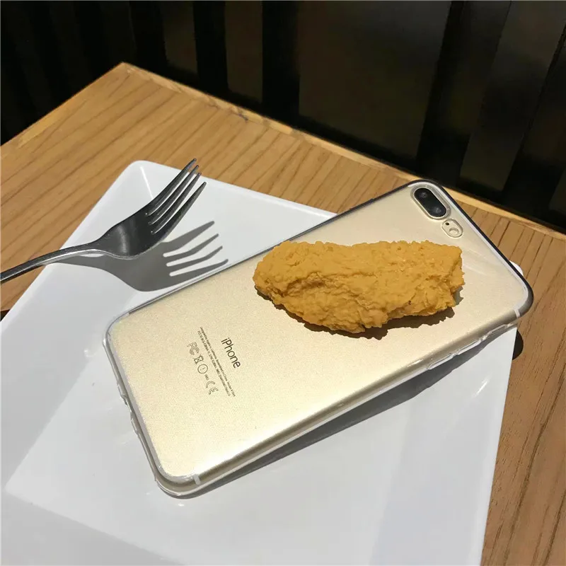 3D куриная нога шаблон телефон чехол для iPhone X S MAX чехол прозрачный противоударный чехол для iPhone X XS 7PLUS 8PLUS 6 6S Coque