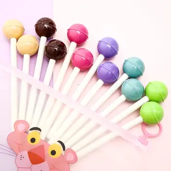 

12/100Pcs Set Funny Cute Kawai Lollipop Candy Gel Pen Stationery Kawaii Office Accessory Back to School Supply Stationary Thing