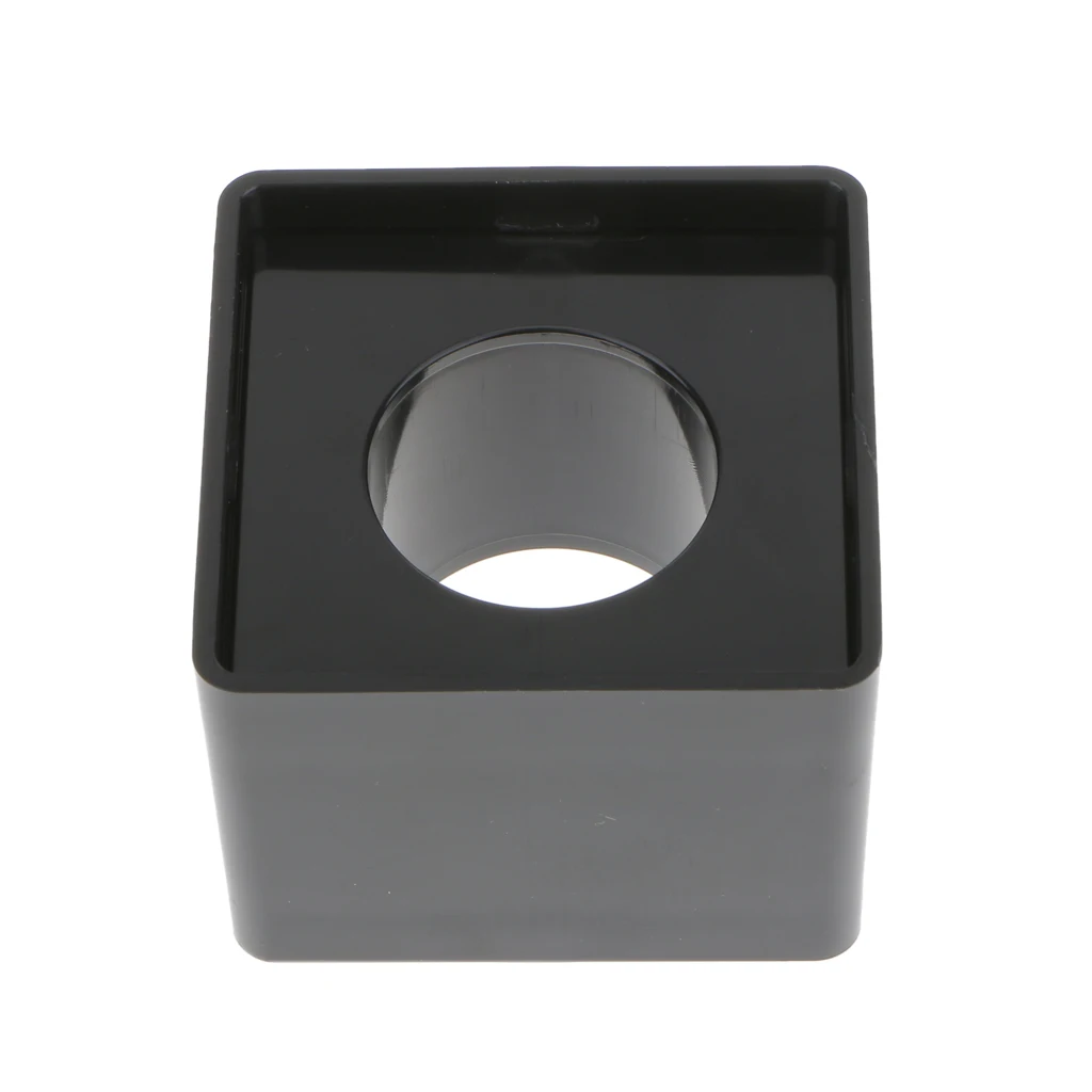 1pcs Black ABS Mic Microphone Interview Square Cube Logo Flag Station 39mm Hole