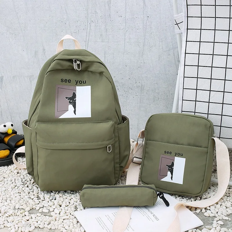 

2019 New Style WOMEN'S Fashion Handbag Ethnic-Style Large-Volume Schoolbag Canvas Backpack Multi-functional Backpack Children