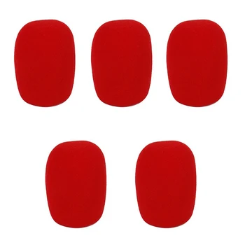 

5Pcs Studio Microphone Foam Microphone Protective Cover For KTV / Home Red