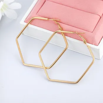 

New Fashion Sliver Gold Rose Gold Color Big Hoop Earrings Hoops Bohemian Earrings Circle Hoop Earrings For Women Party Jewelry