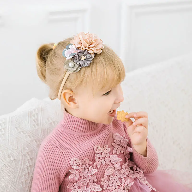 

Flower Baby Headband For Girl Elastic Princess Head Bands Hairbands Newborn Headbands Hairbands For Baby Hair Accessories