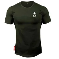 2021 nowa markowa odzież fitness Running t shirt mężczyźni O-neck t-shirt bawełna kulturystyka koszulki sportowe topy gym men t shirt 6