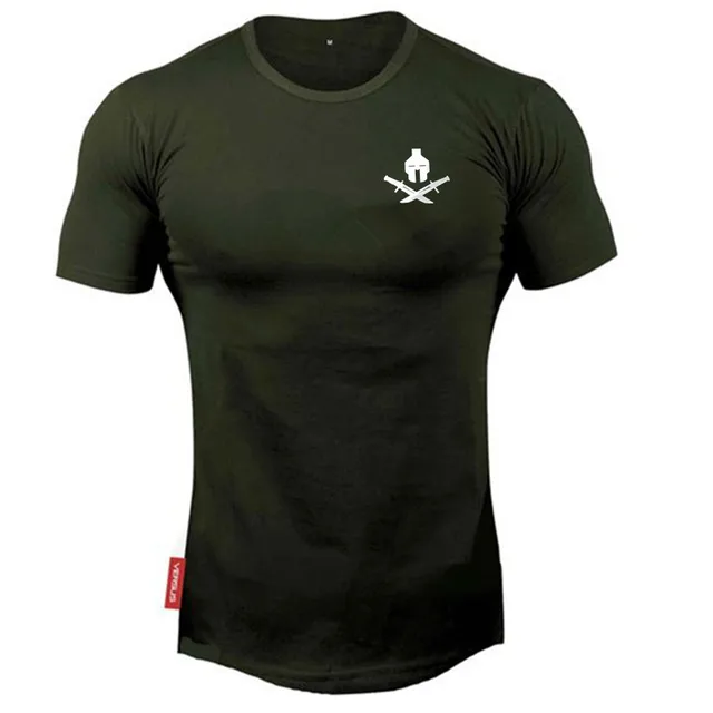 2021 nowa markowa odzież fitness Running t shirt mężczyźni O-neck t-shirt bawełna kulturystyka koszulki sportowe topy gym men t shirt 6