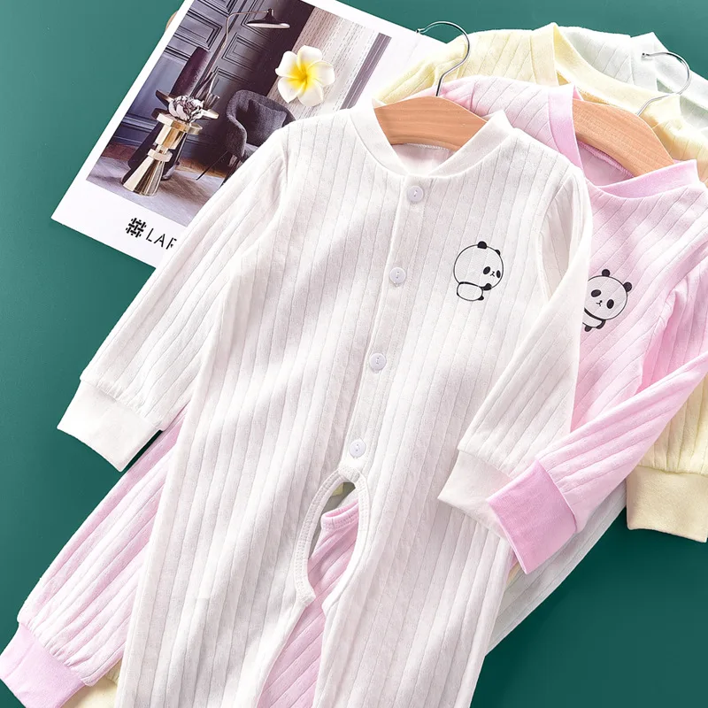 

Baby Onesie Open Crotch HEATTECH Pure Cotton Underwear Thin Type for Spring And Autumn Baby Kids' Rompers Pajamas Spring Clothin