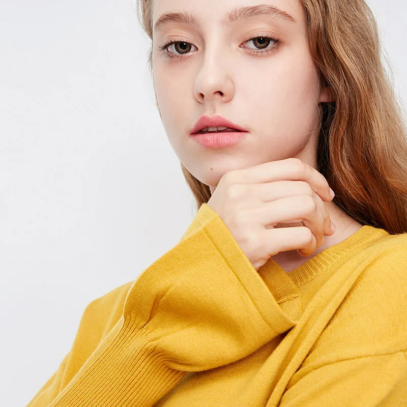 Vero Moda осенне-зимний вязаный свитер с расклешенными рукавами | 318324540