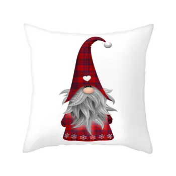 

Fuwatacchi Santa Claus Christmas Cushion Cover Decorative Pillow Home Bedroom Decoration Sofa Bed Short plush Pillow Cover