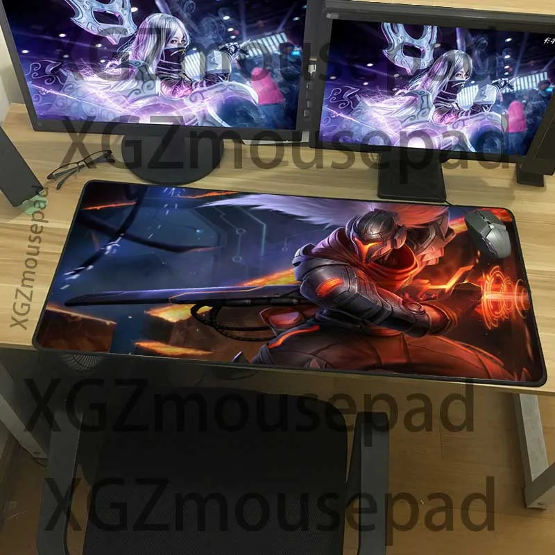 XGZ Metal Warrior Custom Large Gaming Mouse Pad Black Lock Edge Computer Desk Mat Rubber Stripe Non