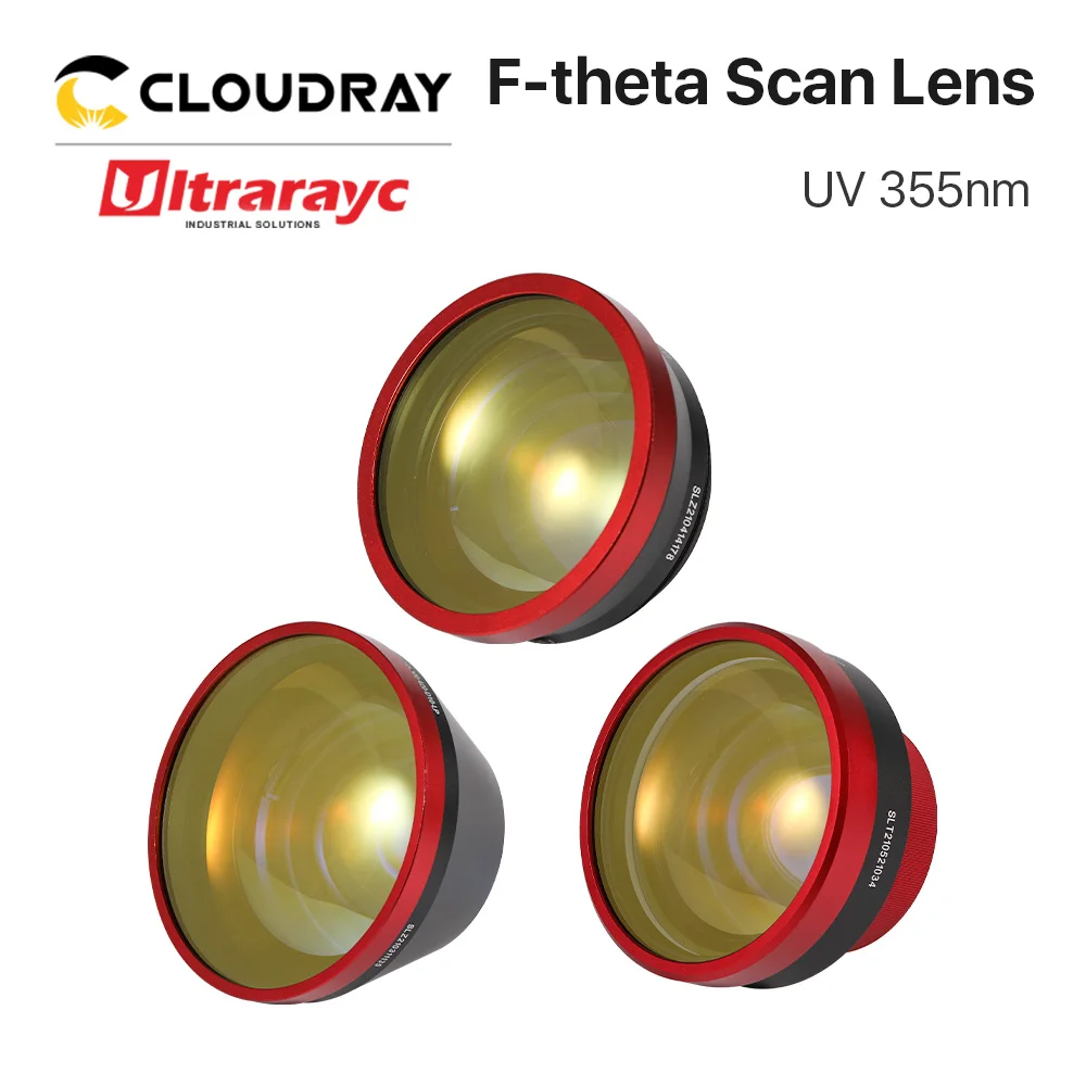 YAG 파이버 레이저 갈보 시스템용 Ultraray UV F-theta 렌즈, 레이저 F100-F420, M85 스캔 필드, 70x70-300x300mm, 355nm 초점 렌즈