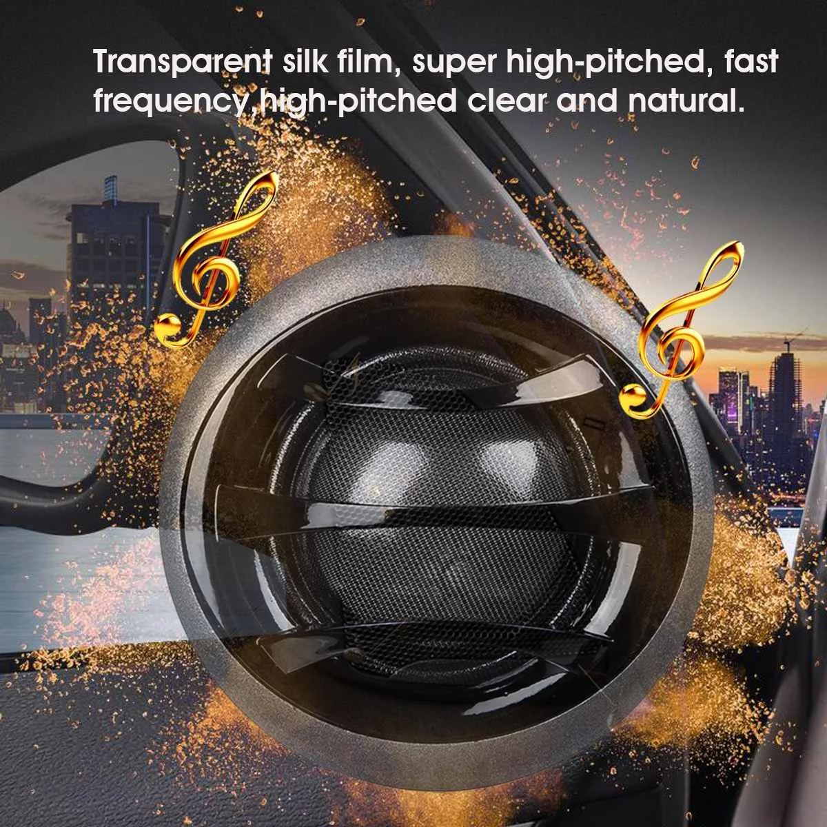 2X Universal Car Horn Dome Tweeter Audio Loudspeaker Car Stereo Treble Speaker Music Soft Dome Balanced 25W 130W