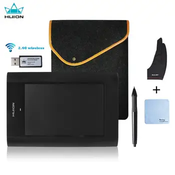 

Huion W58 Wireless Graphics Drawing Tablet 2048 Levels Recharge Pen 5" Portable Digital Tablets with Carrying Bag Glove Gifts