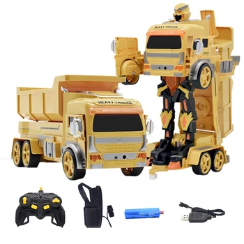 

1:18 Transformation Robot Car Deformation RC Car Toy Acousto-Optic Effect Gesture Sensing Remote Control Car Toy Gift Dumper