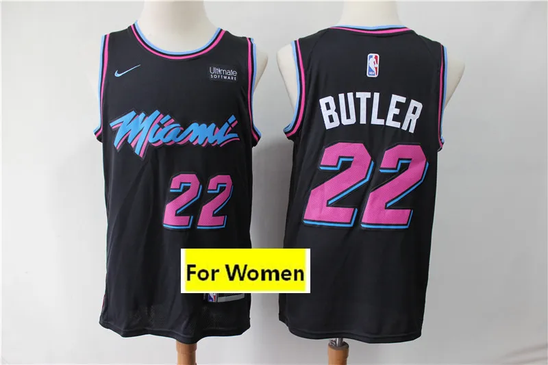 Женский Молодежный детский бейсбольный мяч Майями Dwyane Wade Jimmy Butler трикотажные изделия - Цвет: As photo
