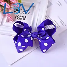 Милые пунктирной линии заколка-бабочка представление в детском саду; повязка на голову 6-дюймовый зажим «утиный клюв» Аксессуары для волос заколка