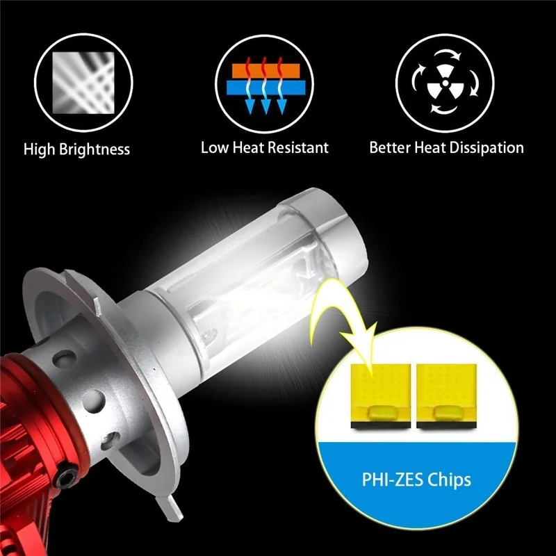 6000K 8000K 12V H7 H1 9005 12000LM 100W 9006 H13 H4 H11 светодиодные лампы для фар Пуля Супер яркий Conversion Kit