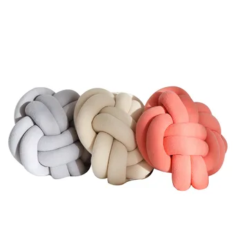 

Ins hot fashion handmade knot cushion office seat cushion nap pillow craft multicolor soft square cushion trendy cushion