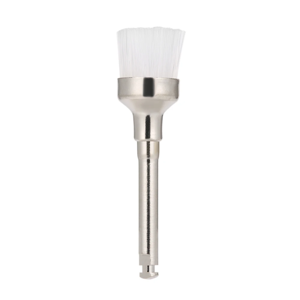 

100Pcs Teeth Cleaner Prophy Brush Nylon Bowl Polishing Brushes Dental Lab White Polisher Snap-On Small Flat Prophy Brushes