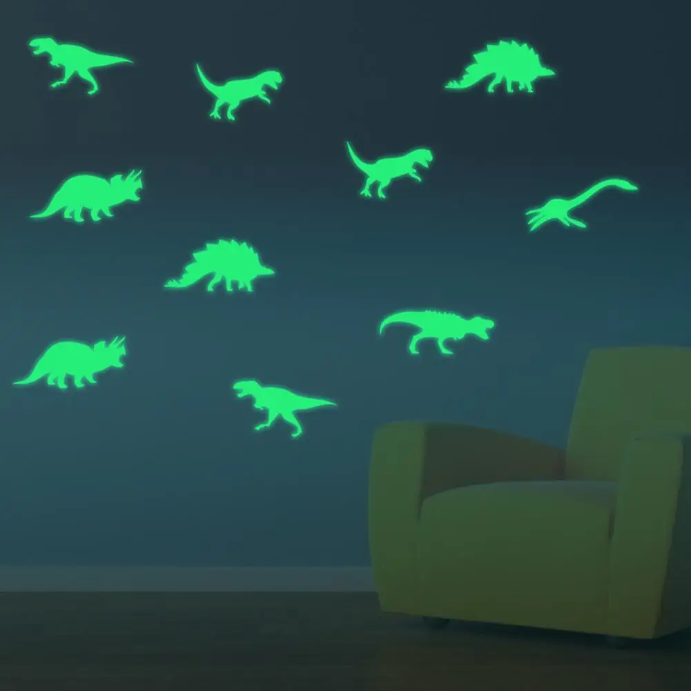 Adhesivos de dinosaurios Calcomanía para techo que brillan en la oscuridad, 9 Uds., chico juguetes de habitación para niños, adhesivos de dinosaurios luminosos para chico s juguetes