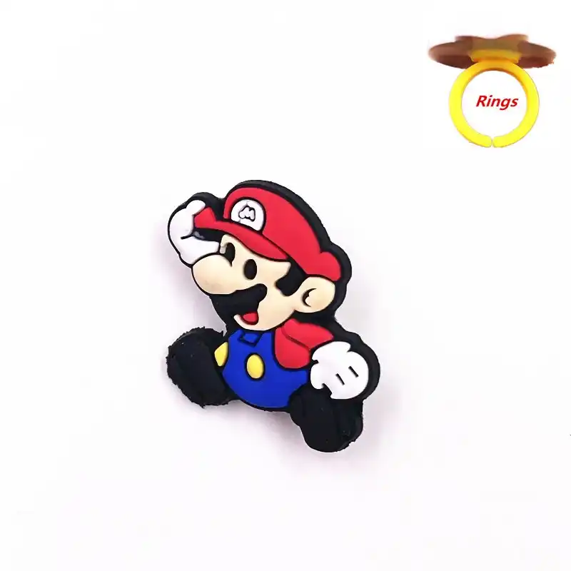 1 個かわいい漫画の動物スーパーマリオヨッシークリボーアイコン Pvc ソフト指リング新着指アクセサリー子供パーティーギフト 指輪 Aliexpress