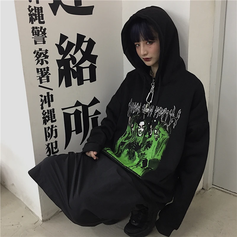Camisas альбом винтажная Толстовка Ulzzang Куртка хип хоп Прямая поставка Панк Винтаж harajuku принт Корейская одежда топ Женская толстовка