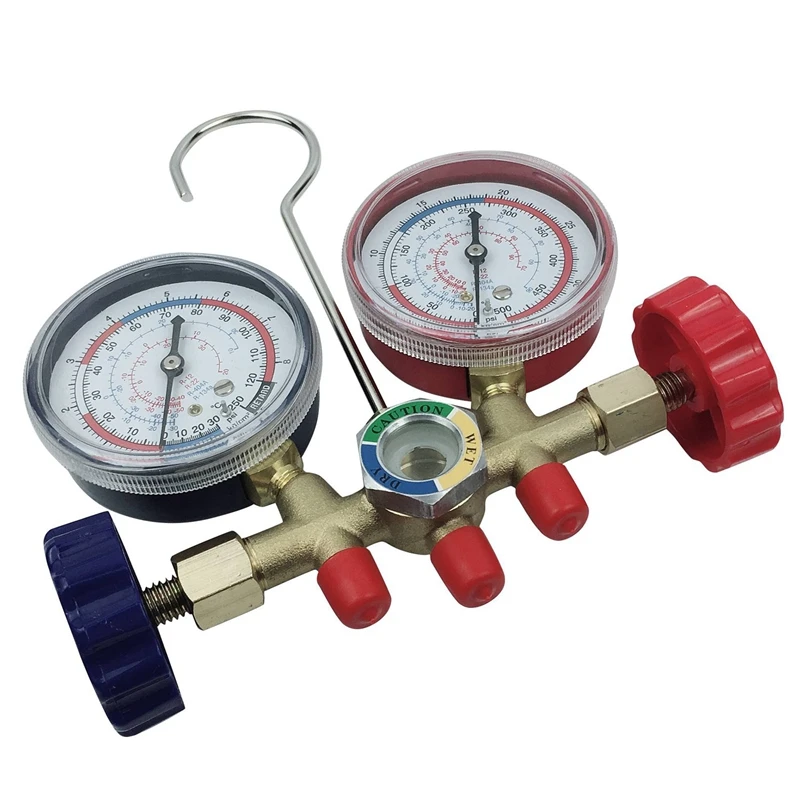 

NEW-Air Conditioning Fluorinated Pressure Gauge Dual Gauge Fixed Frequency Inverter Air Conditioner Pressure Gauge for Car Home
