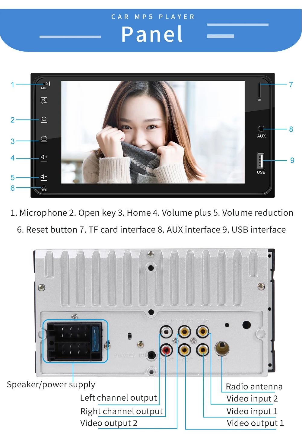 2 Din автомобильный радиоприемник TF Bluetooth мультимедийный плеер для Toyota Corolla 7 ''Авторадио Mirrorlink аудио стерео
