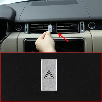 

Alloy Car AC Center Flashing Emergency Light Button Sticker For LR 5 LR5 Discovery Sport Range Rover Sport Vogue Evoque Velar