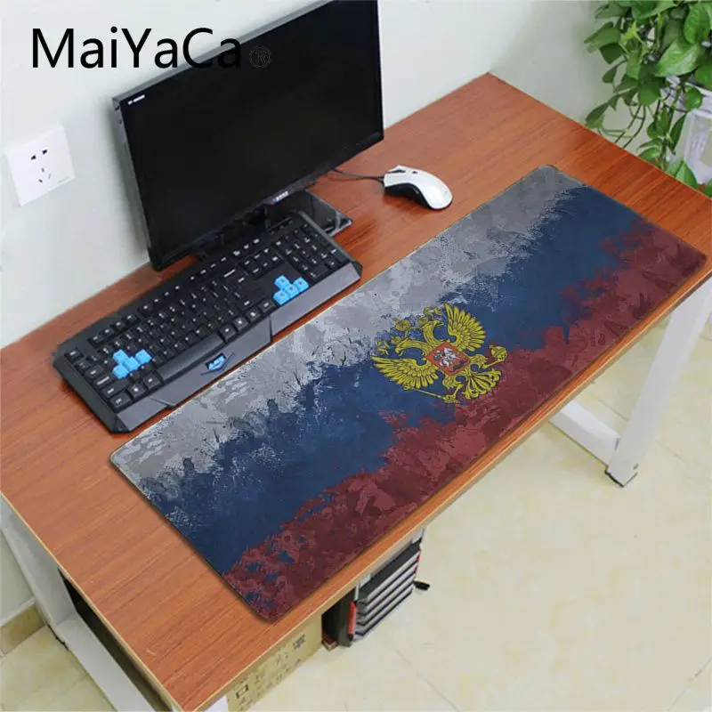 Lock Edge 30x80cm MaiYaCa Русский Флаг уникальный настольный коврик игровой коврик для мыши Клавиатура Аниме Коврик для мыши геймер версия скорости Настольный коврик - Цвет: Lock Edge 30x80cm