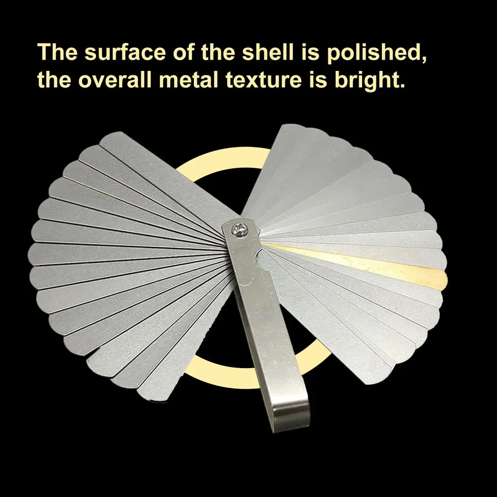 High Strength Metric Feeler Gauge 32 Blades Gap Filler 0.04-0.88MM Thickness Gage Measurement Layout Tools