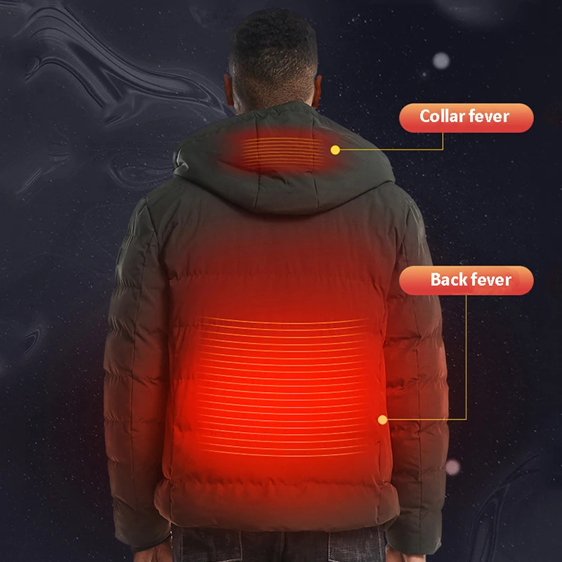 M-5XL мужская куртка с электрическим подогревом, зимняя водонепроницаемая куртка для походов, пальто с USB подогревом, теплая флисовая куртка, ветрозащитная куртка