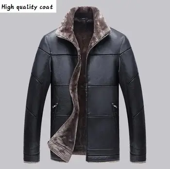 

Men's Hot Winter New Fur Collar Fur One Male Fur Coats Men Fashion Slim Leather Jacket Mens Thick Cheaper Leather Clothes M-8xl