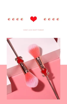 

Peach three-piece girl's heart set pink brush powder blush web celebrity gift