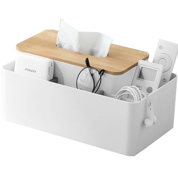 

Remote Control Holder Makeup Tissue Box Cosmetic Storage Box Napkin Paper Container Desk Organizer Decoration Tools Bathroom