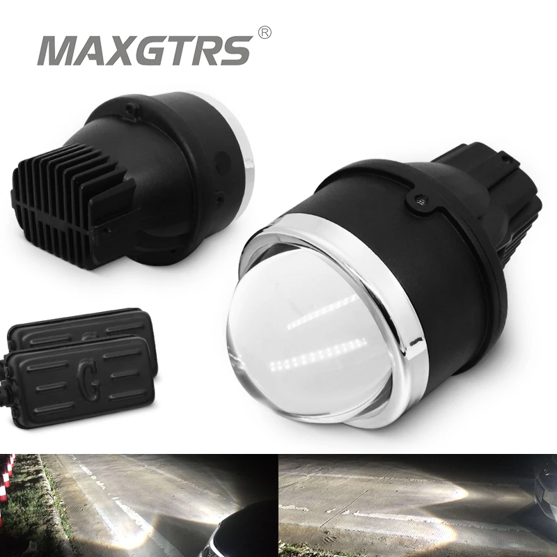 

2x Universal Bi-LED Fog Light High/Low Beam Projector Lens Car Driving Lamps For Mitsubishi outlander For Toyota Camry Nissan