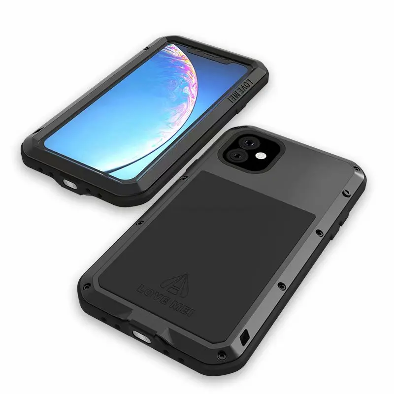 LOVEMEI водонепроницаемый металлический чехол для телефона для iPhone 11 Pro Max задняя крышка противоударный