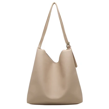 

Fashion Large Capacity Soft Pu Leather Shoulder Bags Women Casual Big Shopping Handbags Totes With Small Purse Bag Set