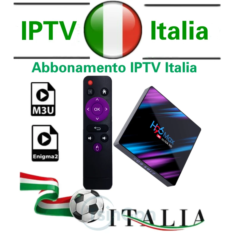 

H96 MAX Abbiamo Italia IPTV M3u Subscription Iptv Italy UK German Mediaset Premium For Enigma2 Smart Android TV Box