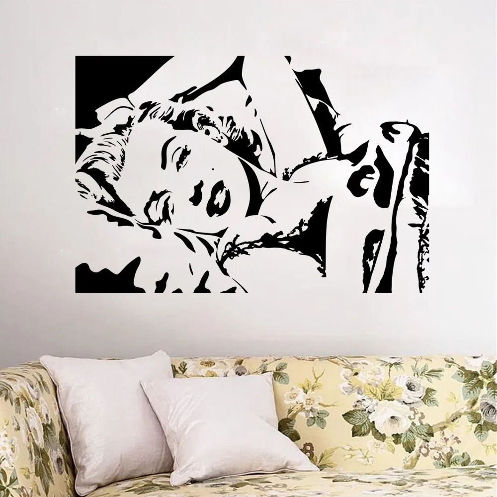 Carved Foreign Trade Wall Stickers Aw9188 Foreign Trade New Style Figure Avatar Marilyn Monroe a Generation of Fat Removable