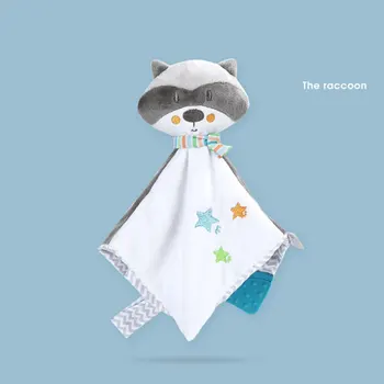 

Toddler Baby Security Blanket Towel Fashion Infant Appease Cotton Plush Cartoon Play Animal Doll Comforter Towels High Quality