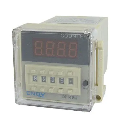 

DH48J AC/DC 12V 50/60Hz 1-999900 8 Pin Terminals Digital Counter Relay