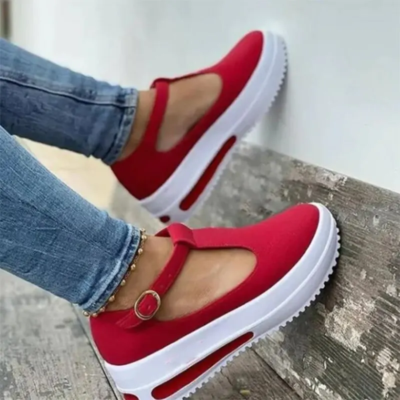 Womens Sandals Casual Wedge Shoes Woman Buckle Strap Straw Thick Bottom Flats Platform Sandals Flock Female Shoes Summer 2021