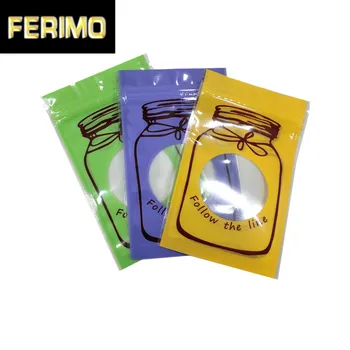 

2000Pcs/lot Wholesale Reclosable Plastic Zipper Bag with Bottle Pattern Food Snack Tea Zip Lock Packing Pouch with Clear Window