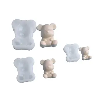 

3Pcs Cute Bear Pendant Mold Resin Casting Animals Molds Kit Jewelry Making Tools