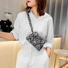 Женская сумка на пояс со змеиным принтом из искусственной кожи, поясная сумка для мобильного телефона