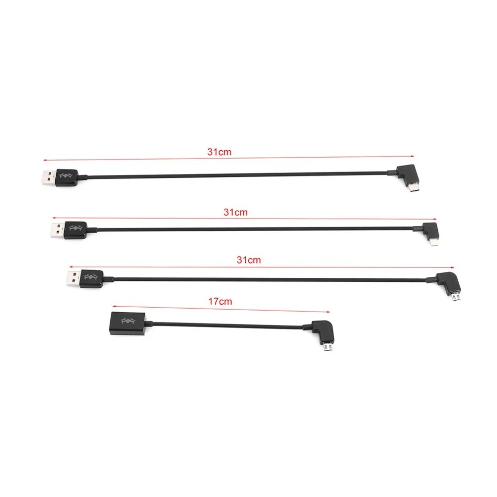 USB OTG кабель к Тип-C Lightning Micro USB кабель для передачи данных линия для DJI Мавик Pro Air Spark Drone пульт дистанционного управления