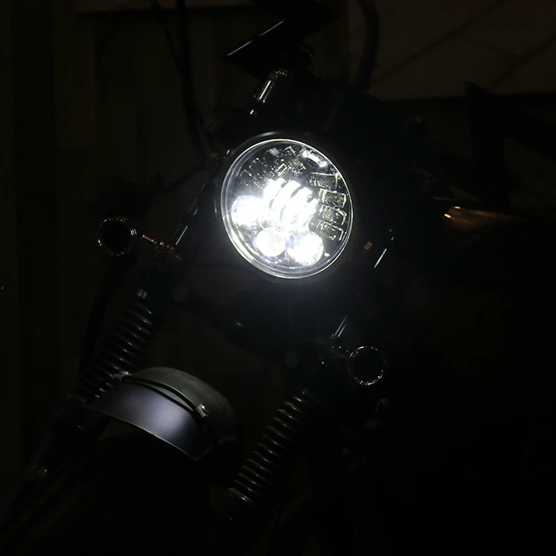 Круглый 5,7" мотоциклетный проектор HID светодиодный светильник лампа головной светильник для Harley Street Glide Softail FLHX F Touring Trike